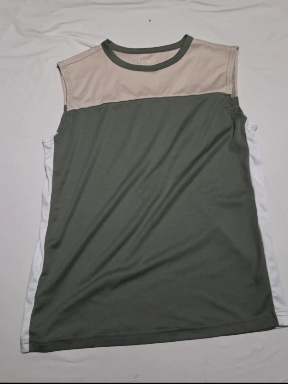 The Children's Place Boys size 14 green athletic tank top #23